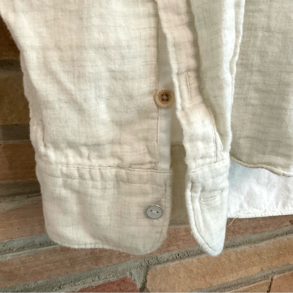 Men’s Rag & Bone Classic Fit Cotton Button Up Shirt Ivory XL - Picture 7 of 8